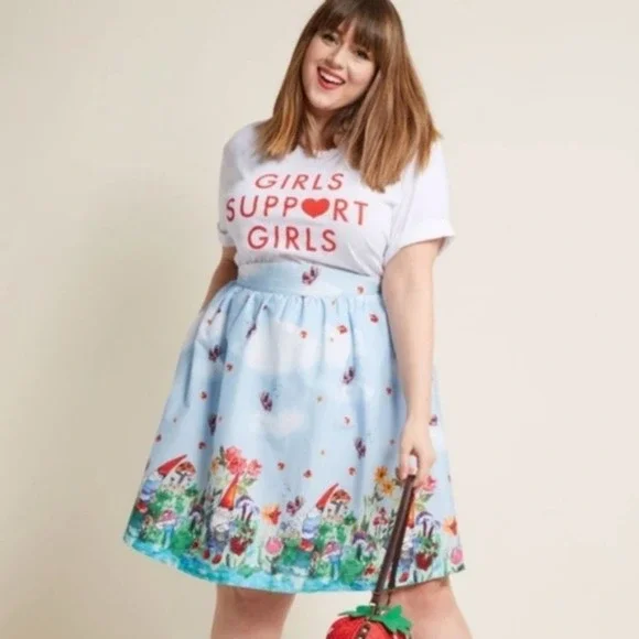 Modcloth Gnomes A Line Skirt RARE NEW - Picture 2 of 8